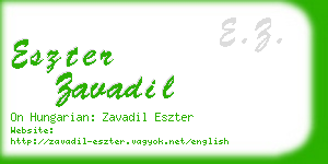 eszter zavadil business card